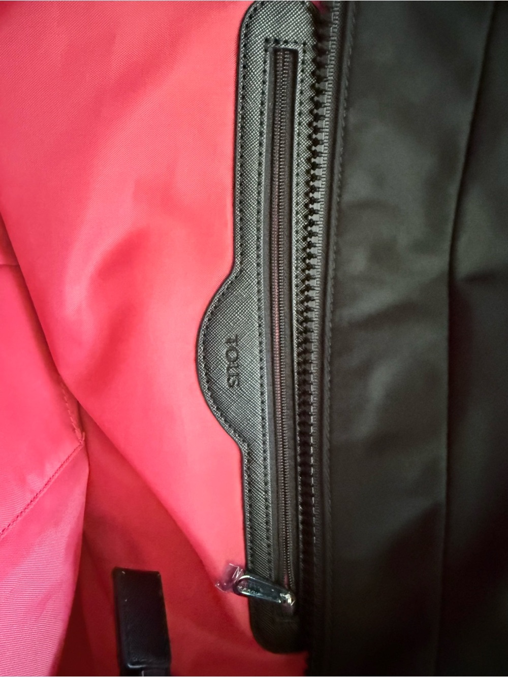 Tous Black Tote with Cream Branded Straps and Pink Accent - Picture 6 of 6